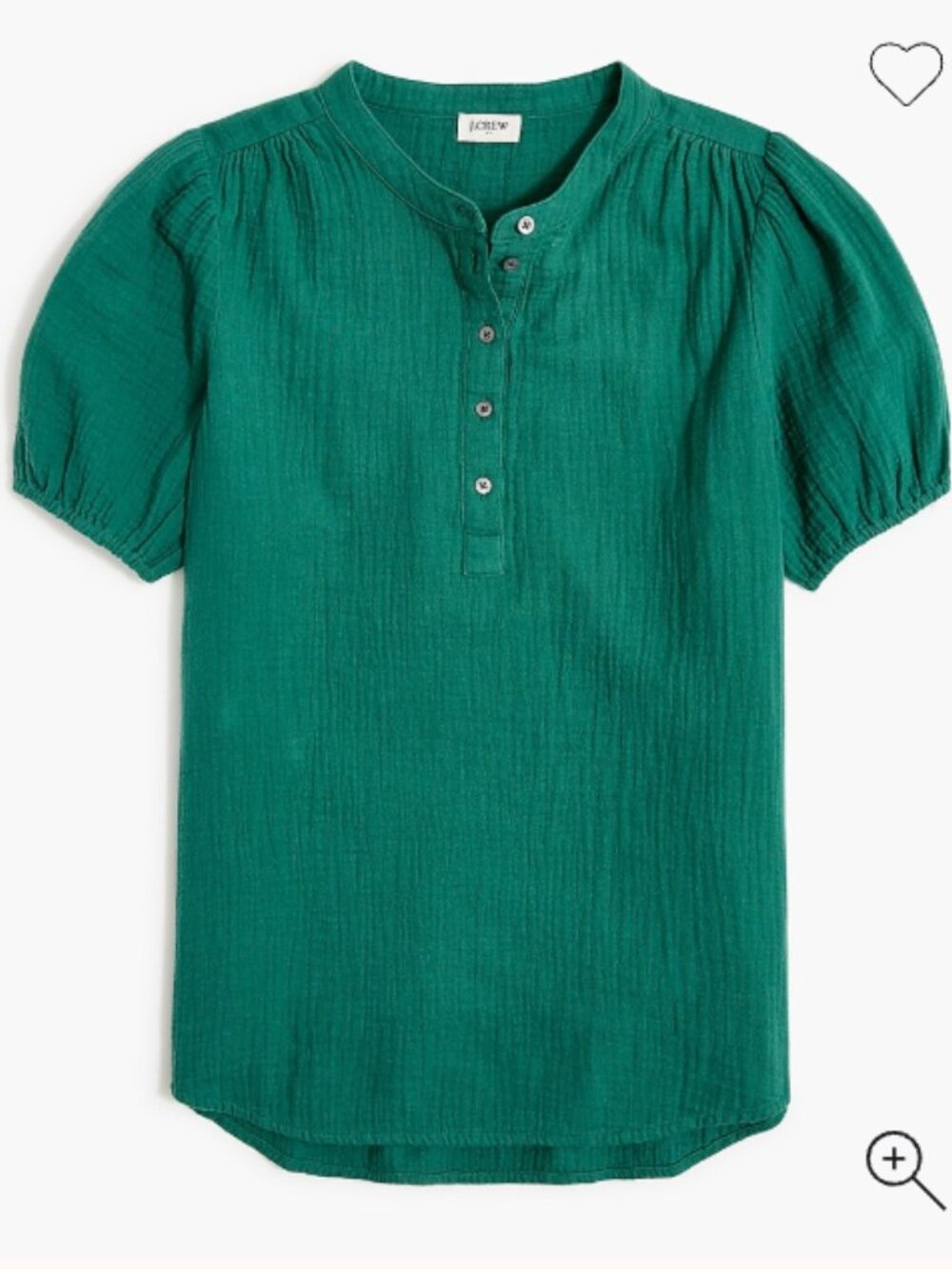 J. Crew Short-sleeve gauze top with puff sleeves • size medium • NWT • CB740